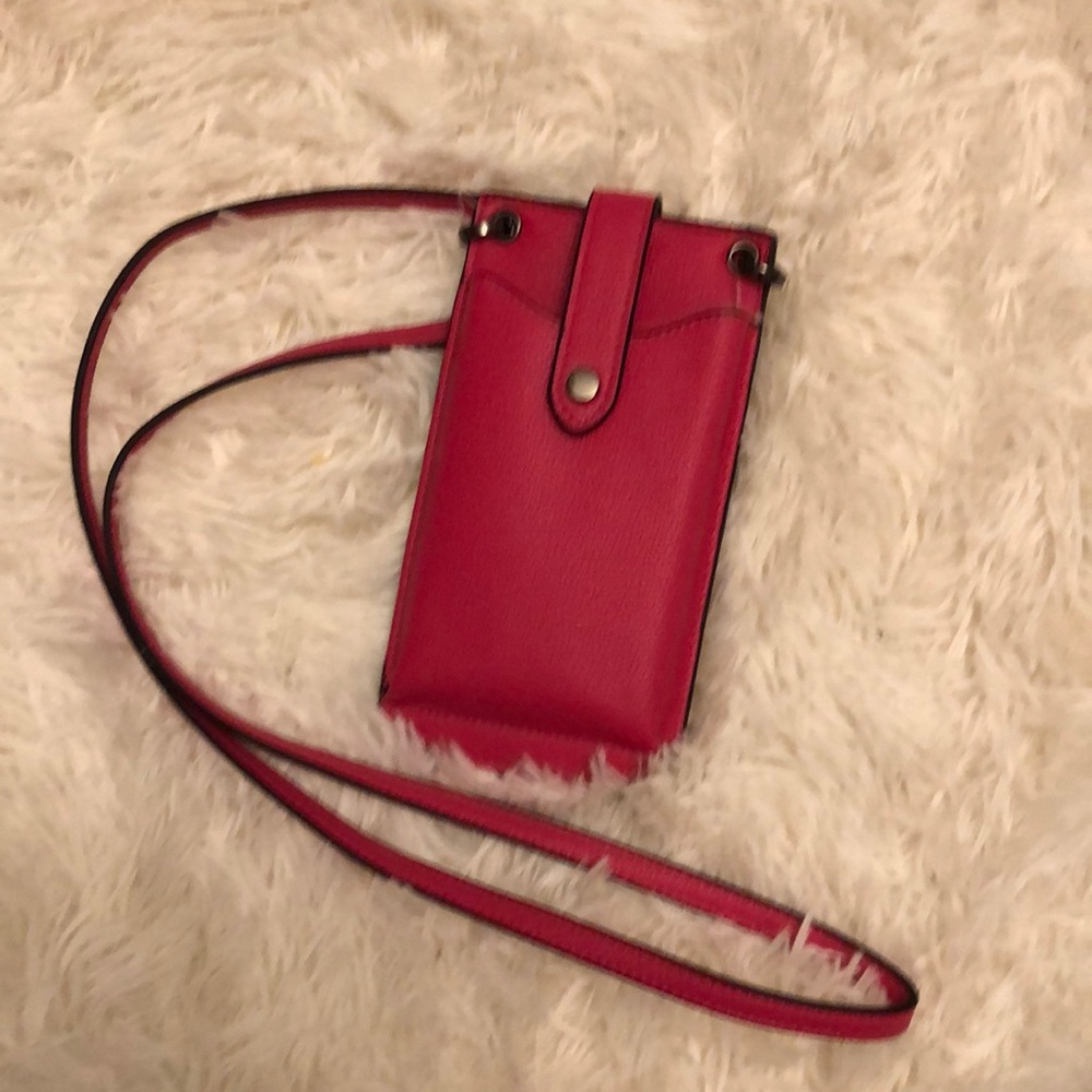 Pink crossbody target wallet